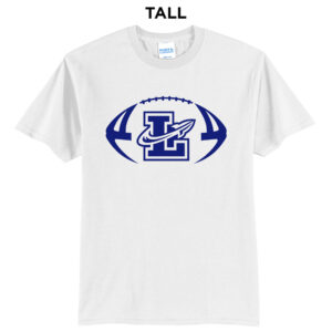Limestone Football Tall Short Sleeve Tee – White