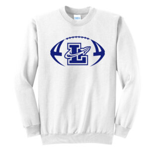 Limestone Football Unisex Core Fleece Crewneck Sweatshirt – White