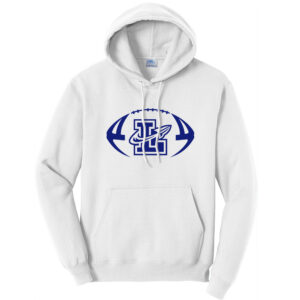 Limestone Football Unisex Classic Core weight Cozy Pullover Hooded Sweatshirt – White