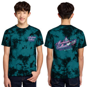Mackenzie  YOUTH Crystal Tie Dye Tee – BlackTeal