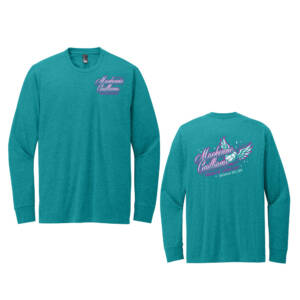 Mackenzie Unisex District Perfect Blend CVC Long Sleeve Tee-Heather Teal