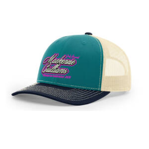 Mackenzie Richardson Pro Crown Mesh Back Adjustable back cap Tri Color-Blue Teal Birch Navy