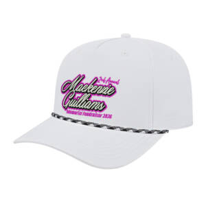 Mackenzie ICON performance rope golf cap-White/White Black