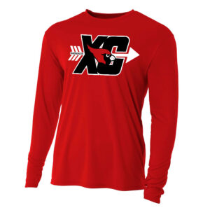 Maq CC Adult Cooling Performance long sleeve Crew Tee-Scarlet