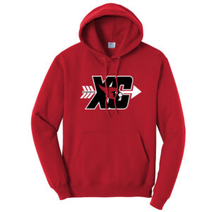 Maq CC Unisex Classic Core weight Cozy Pullover Hooded Sweatshirt-Red