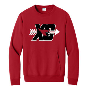 Maq CC Unisex Core Fleece Crewneck Pocket Sweatshirt-Red