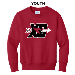 Maq CC Youth Fleece Crewneck Sweatshirt-Red