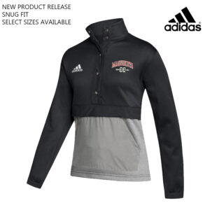 Maq CC Adidas Women’s Team Issue color block 1/4 snap pullover – Black/Grey (L, XL, 2x)