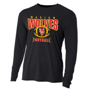 Marion FB Adult Cooling Performance long sleeve Crew Tee-Black