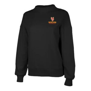 Marion FB Charles River Women’s Willow Mock-Neck Sweatshirt-Black