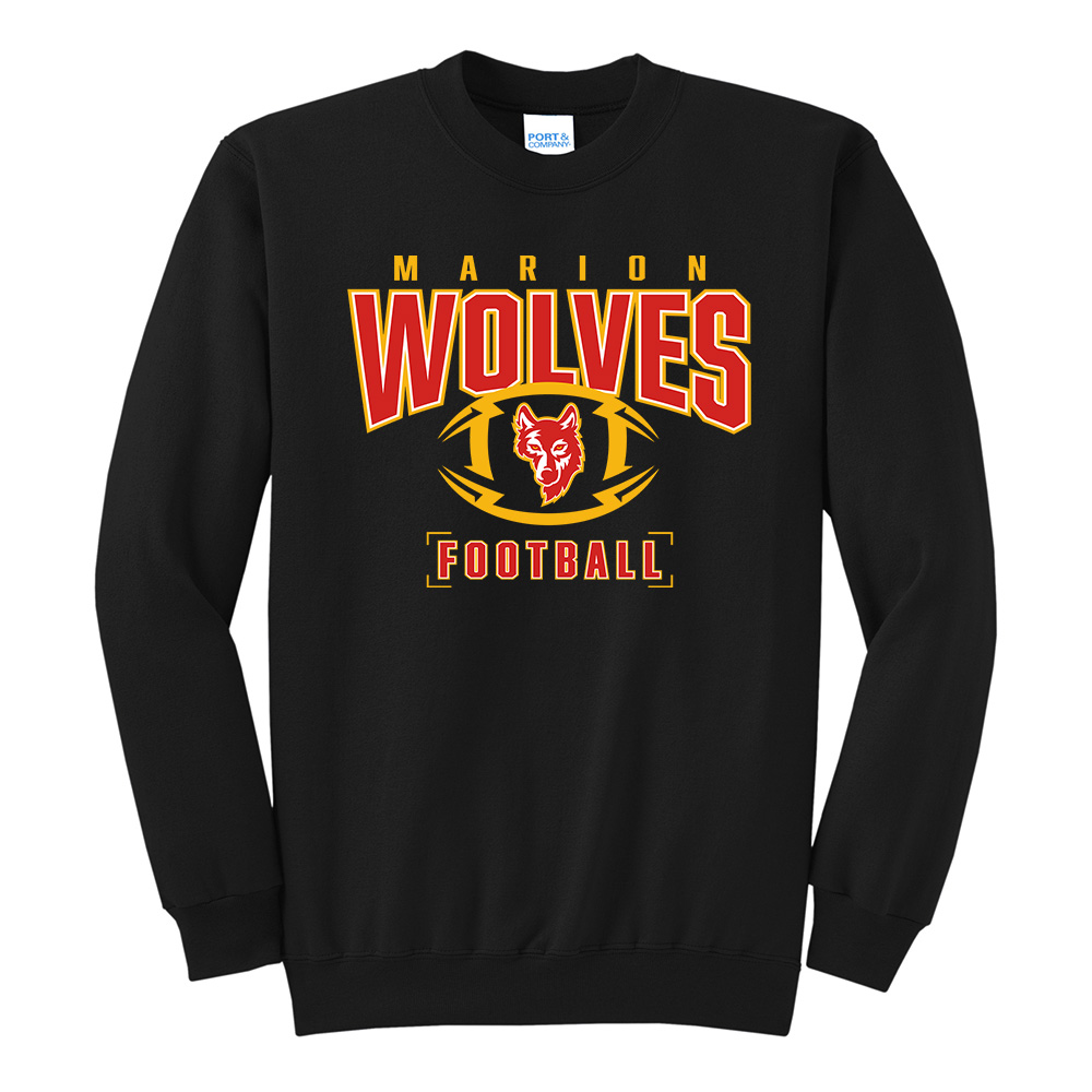 Marion FB Unisex Fleece Crewneck Sweatshirt-Black