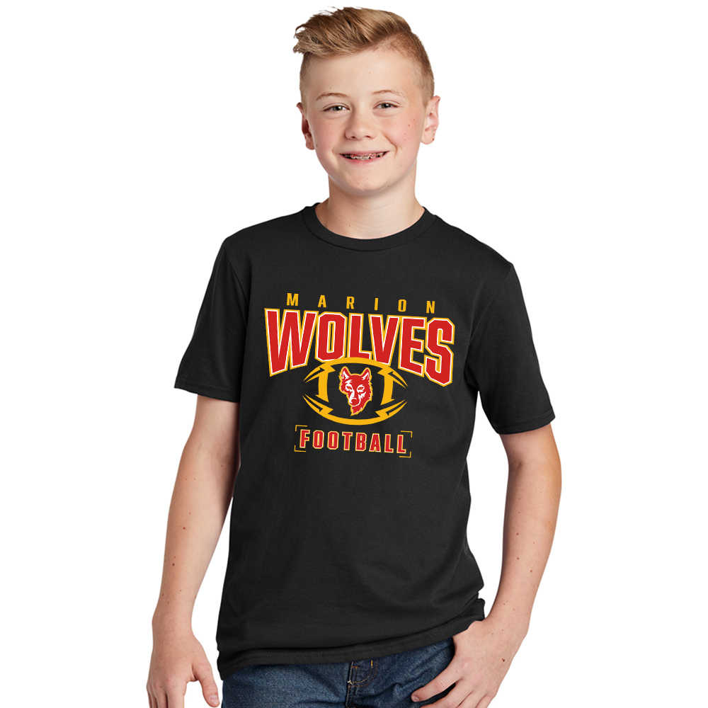 Marion FB Youth Premium Short Sleeve Tee-Black