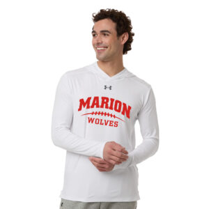 Marion FB Under Armour Mens Team Vanish Performance Hoodie-White
