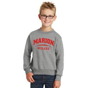 Marion FB Youth Fleece Crewneck Sweatshirt-Athletic Heather