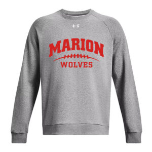 Marion FB Under Armour UA Rival Fleece Crewneck Sweatshirt-Castlerock (S, M, XL, 2x, 3x)