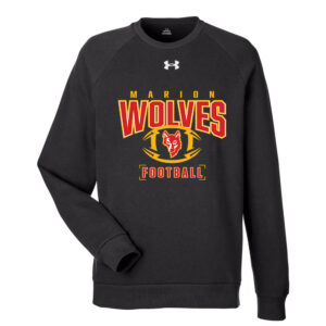 Marion FB Under Armour UA Rival Fleece Crewneck Sweatshirt-Black (S, 2x, 3x)