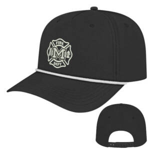 Monticello Fire Cap America Athletic Rope Cap-Black/White