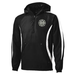 Monticello Fire Sport Tek Men Colorblock Raglan-Black/White