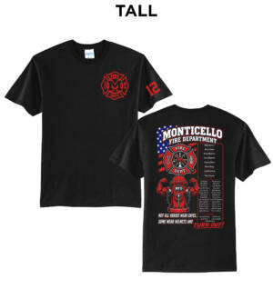 Monticello Fire Tall Short Sleeve Tee-Black