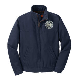 Monticello Fire CornerStone Washed Duck Cloth Flannel Lined Work Jacket-Navy