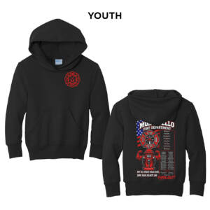 Monticello Fire Youth Fleece Hooded Sweatshirt-Black