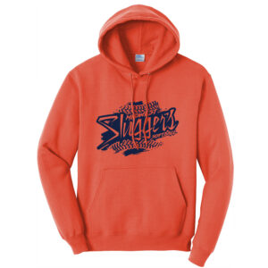 Sluggers Softball Unisex Fleece Hooded Sweatshirt-Orange