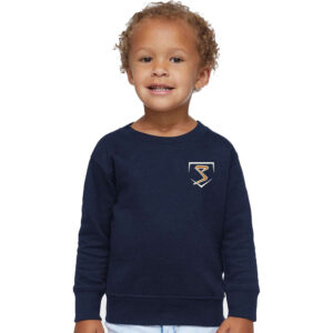 Sluggers Softball Rabbit Skins Toddler Juvy Crewneck Sweatshirt -Navy
