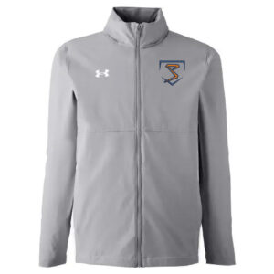 Sluggers Softball Under Armour UA Rival Stretch Woven Men’s Full Zip -Mod Grey
