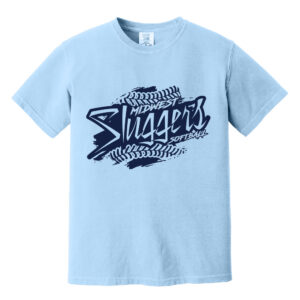 Sluggers Softball Comfort Colors Pigment Dyed Short Sleeve Shirt – Hydrangea
