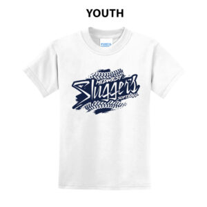 Sluggers Softball Youth Short Sleeve Tee – White