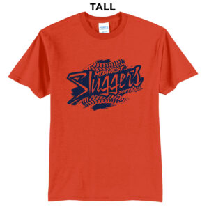 Sluggers Softball  Tall Core Blend short Sleeve T Shirts – Orange