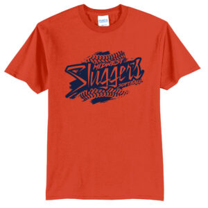 Sluggers Softball Unisex Short Sleeve Tee-Orange