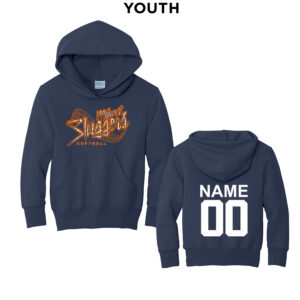Sluggers Softball Youth Hooded Sweatshirt – Navy
