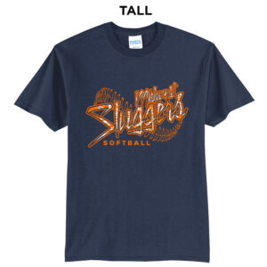 Sluggers Softball  Tall Core Blend short Sleeve T Shirts – Navy
