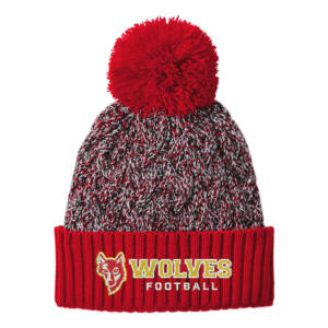 Marion Football New Era Marled Knit Pom Beanie – Scarletblackwhite