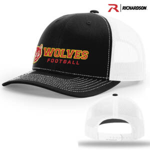 Marion Football Richardson Pro Crown Mesh Back Adjustable back cap Split-Black/White