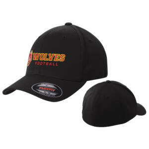 Marion Football Sport Tek Flexfit Performance Solid Cap-Black