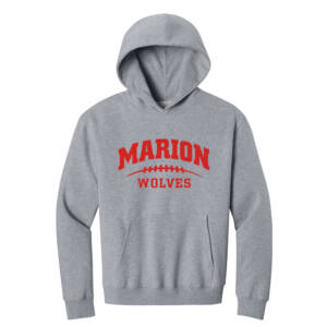 Marion Football BELLA CANVAS Unisex 10 Ounce Heavyweight Pullover Hoodie – AthleticHeather 3D PUFF