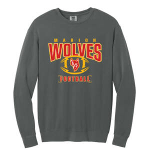 Marion Football Comfort Colors Unisex Lightweight Crewneck Sweatshirt – Pepper
