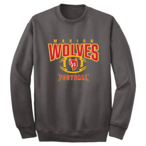 Marion Football Unisex Fleece Crewneck Sweatshirt-Charcoal