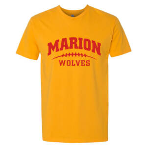 Marion Football Rah Rah Next Level Unisex Premium Fitted Short Sleeve – Gold