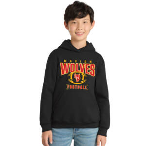 Marion Football Youth Hooded Sweatshirt – JetBlack