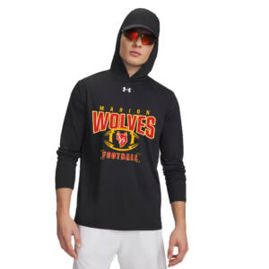 Marion Football Under Armour Mens Team Vanish Performance Hoodie – Black