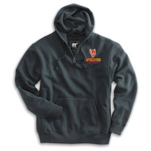 Marion Football White Bear Premium Heavyweight Pocket Hooded Sweatshirt with Zipper – Charcoal