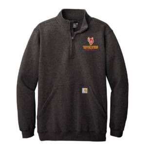 Marion Football Carhartt Men Midweight 1/4 Zip Mock Neck Sweatshirt – CarbonHeather