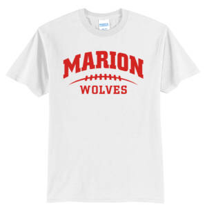 Marion Football Unisex Short Sleeve Tee – White