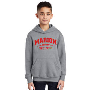 Marion Football Youth Hooded Sweatshirt – Athletic Heather