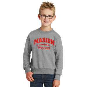 Marion Football  Youth Crewneck Sweatshirt – AthleticHeather