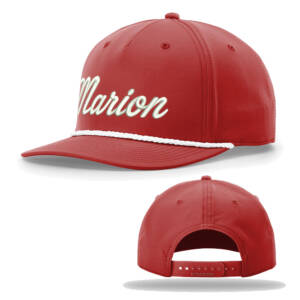 Marion Football Richardson FIVE PANEL Classic Rope Cap-Red/White