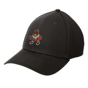 Maquoketa FB New Era Stretch Mesh Cap-Black/Black